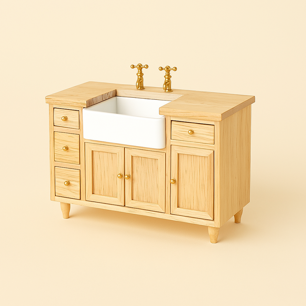 1:12 Miniatuur Poppenhuis Kast – Witte Keramische Meubelset