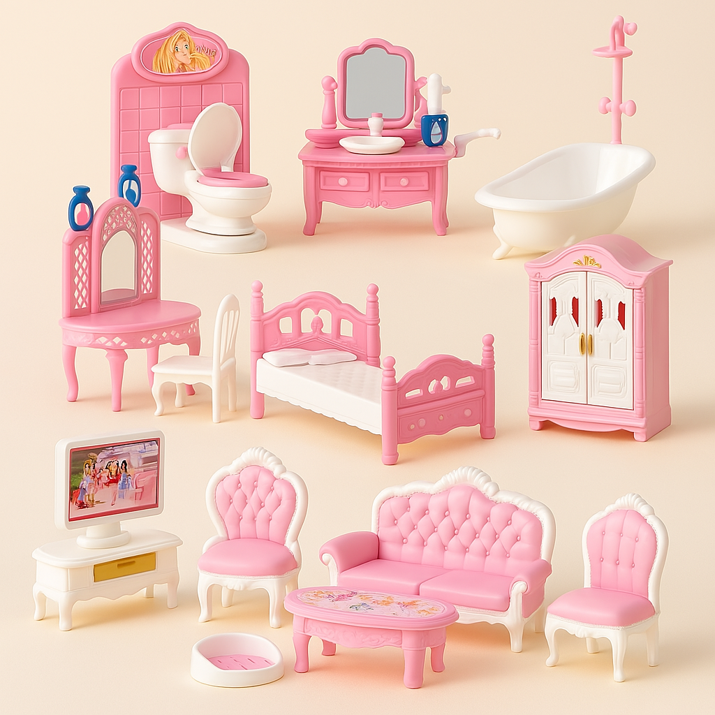 1:12 Miniatuur Meubelset voor Poppenhuis – Slaapkamer Accessoires