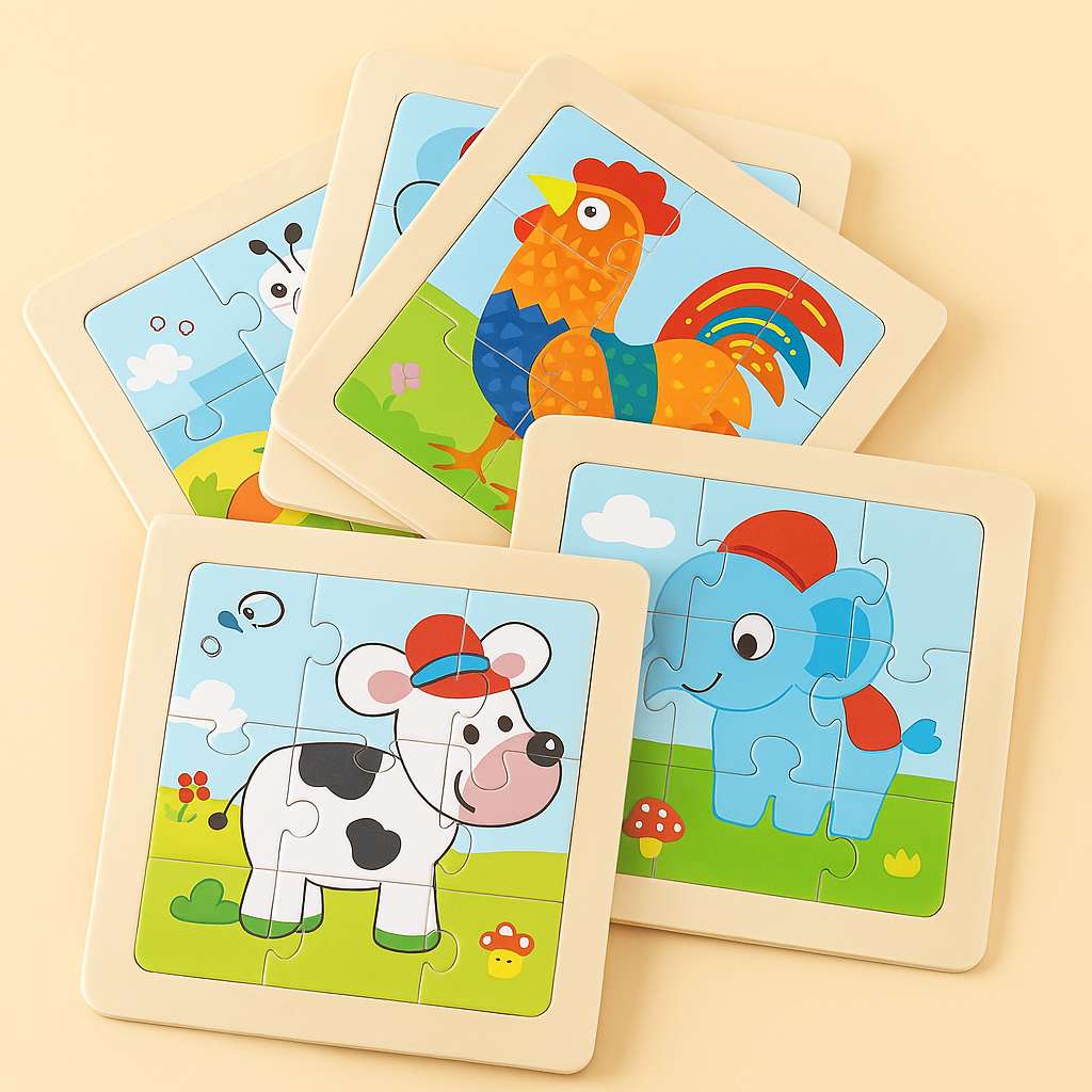 Houten Dierenpuzzel voor Kinderen – Educatief & Duurzaam (3-6 jr)
