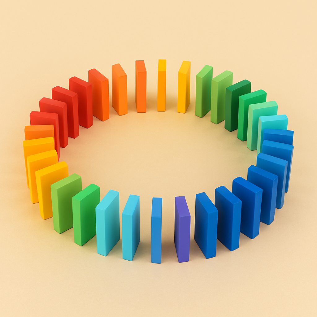 Regenboog Houten Domino Set – Montessori Speelgoed (120/240 stuks)