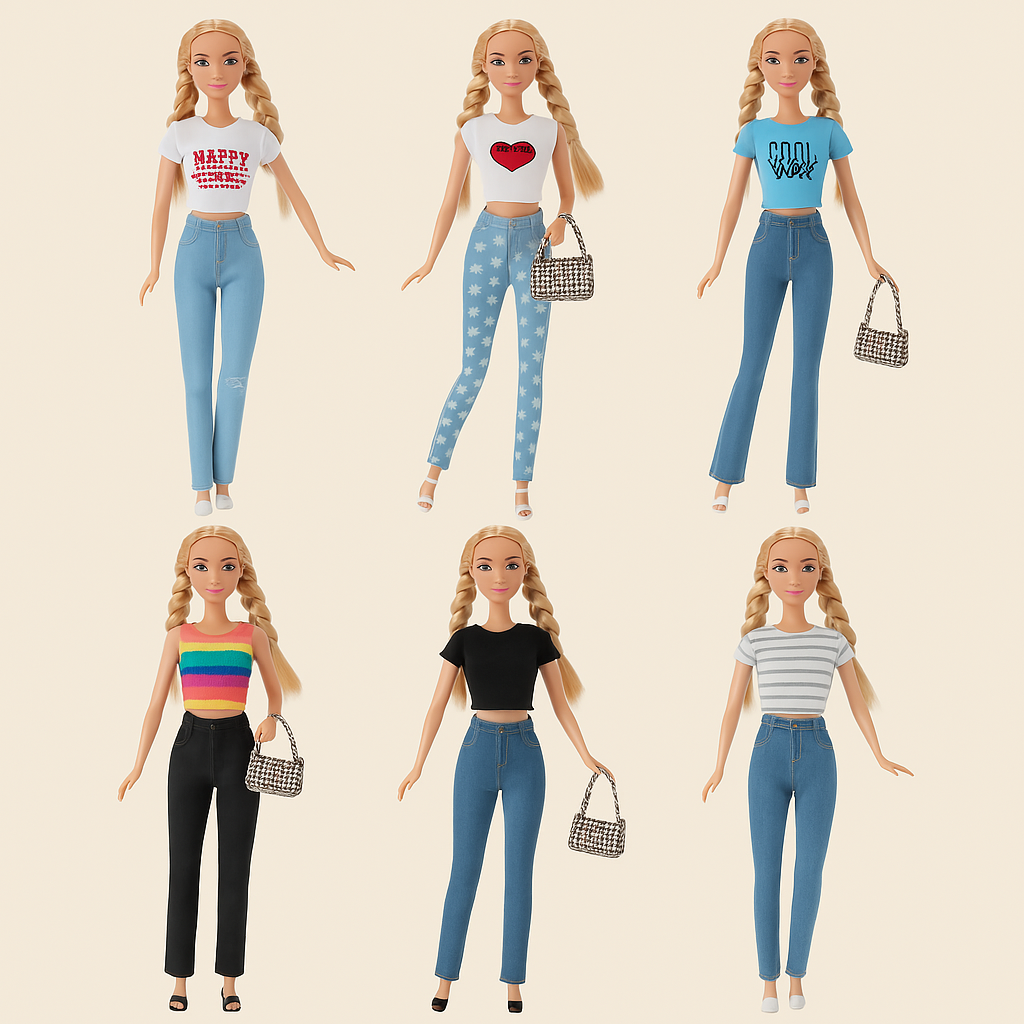 Modieuze Barbie Pop 30cm – Flexibele Speelpop met Outfit