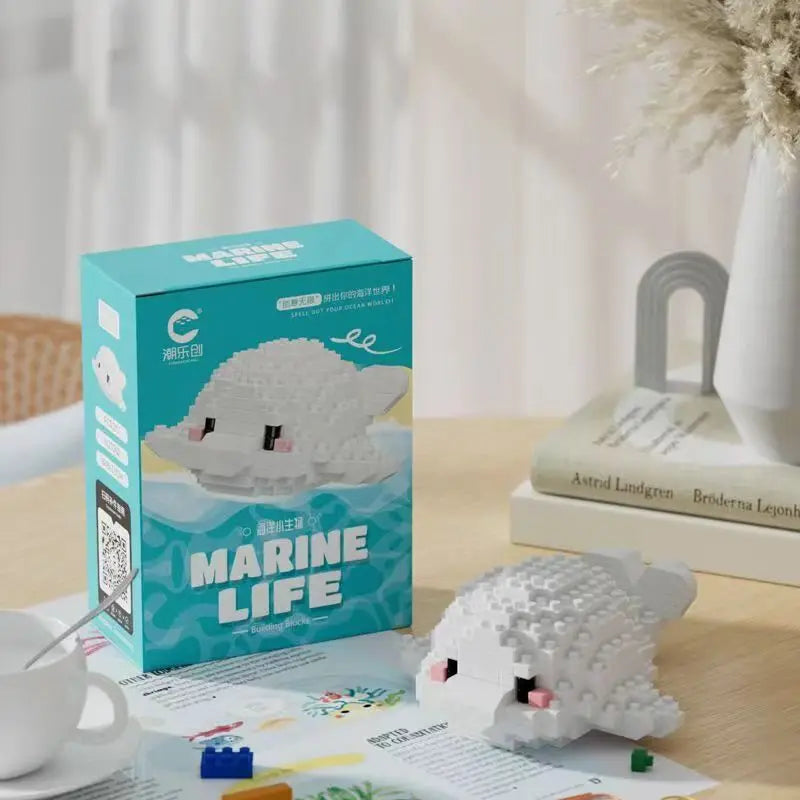 Mini Bouwstenen Zeedieren â Orka & Schildpad Set (14+ Jaar)