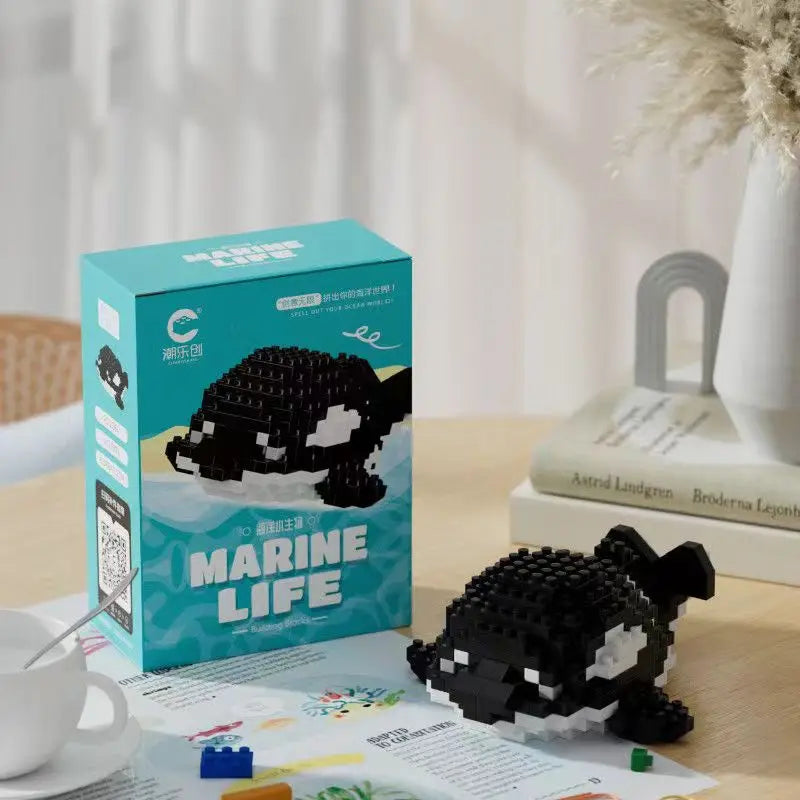Mini Bouwstenen Zeedieren â Orka & Schildpad Set (14+ Jaar)