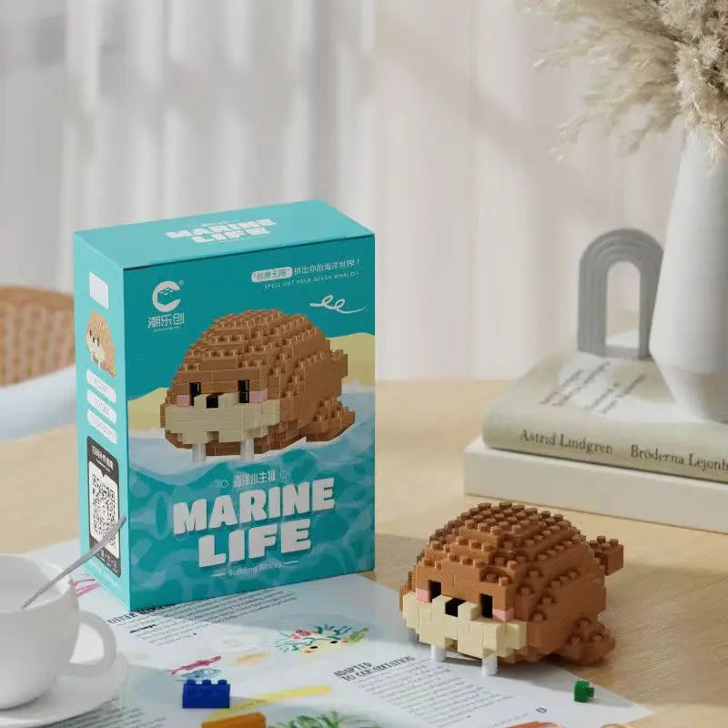Mini Bouwstenen Zeedieren â Orka & Schildpad Set (14+ Jaar)