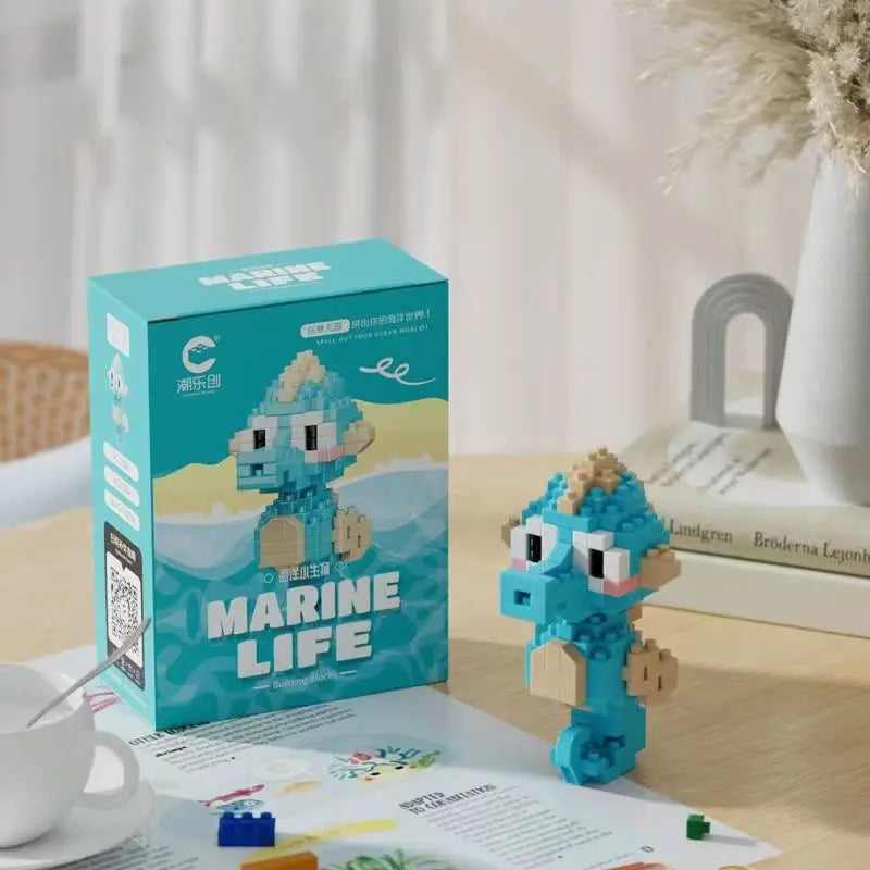 Miniatuur bouwstenen zeedieren