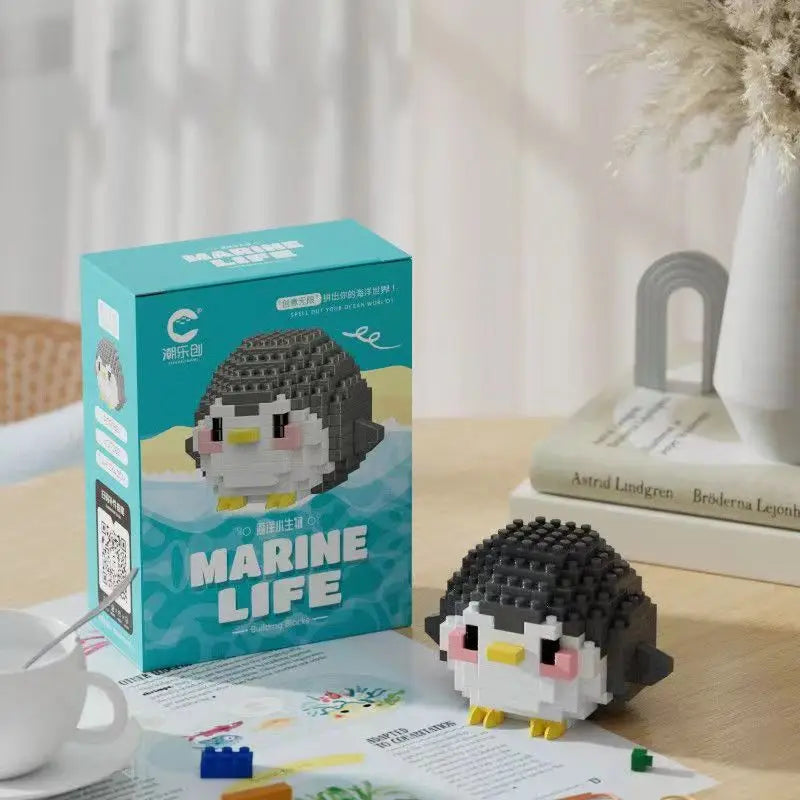 Miniatuur bouwstenen zeedieren
