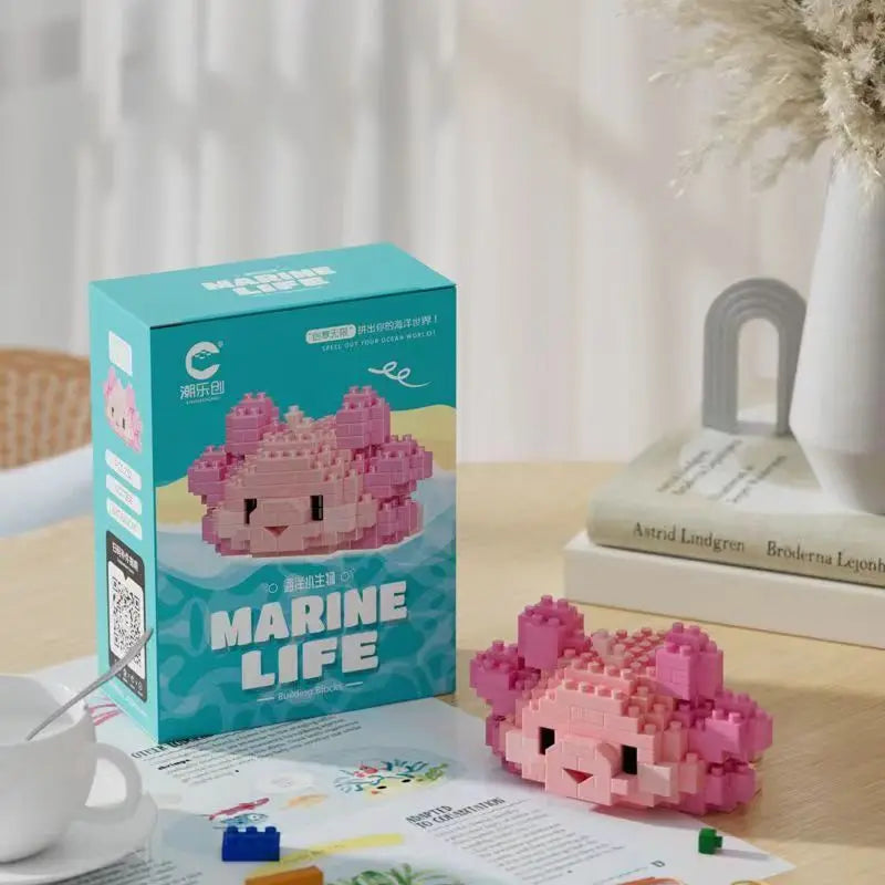 Mini Bouwstenen Zeedieren – Orka & Schildpad Set (14+ Jaar)