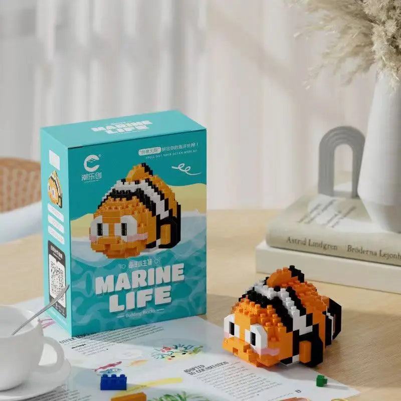 Mini Bouwstenen Zeedieren â Orka & Schildpad Set (14+ Jaar)