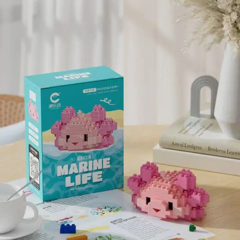 Miniatuur bouwstenen zeedieren