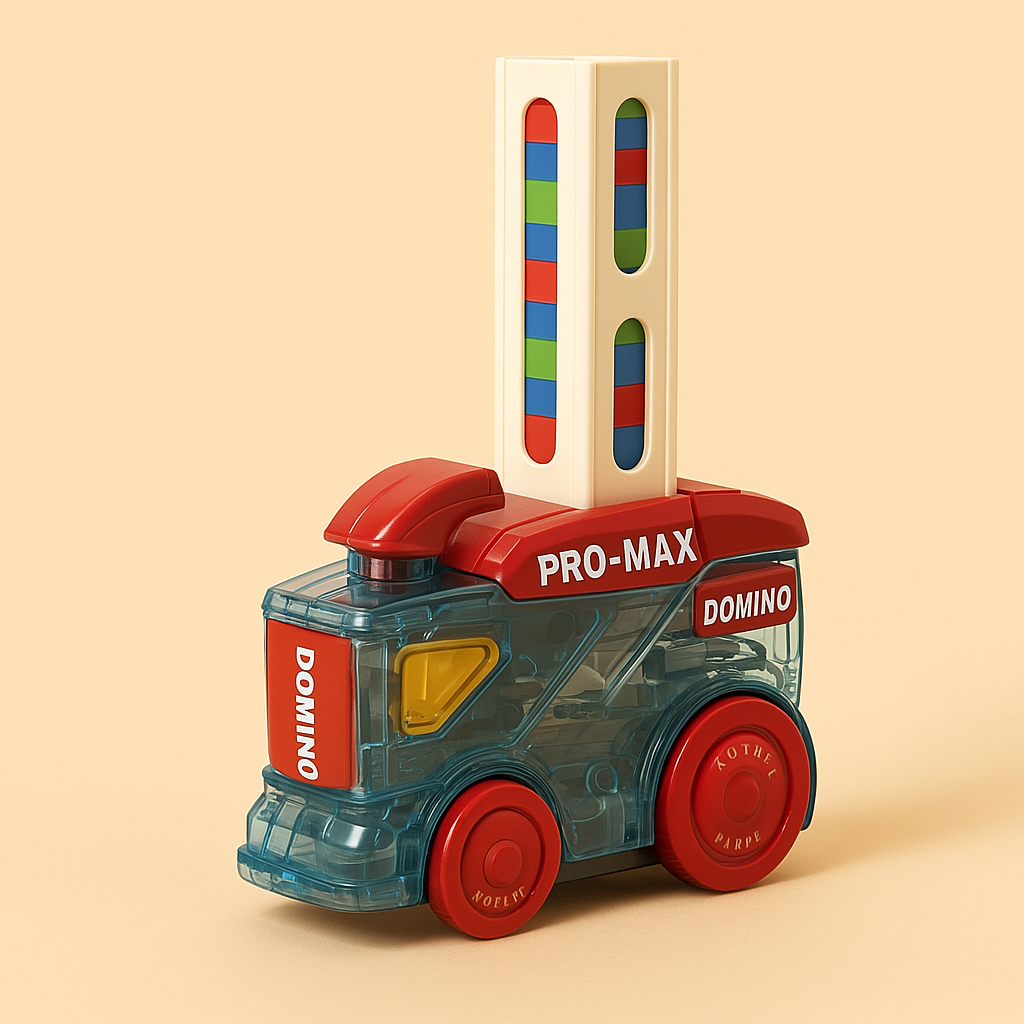 Automatische Dominotrein met 60 Stuks – Montessori Speelgoed Kind