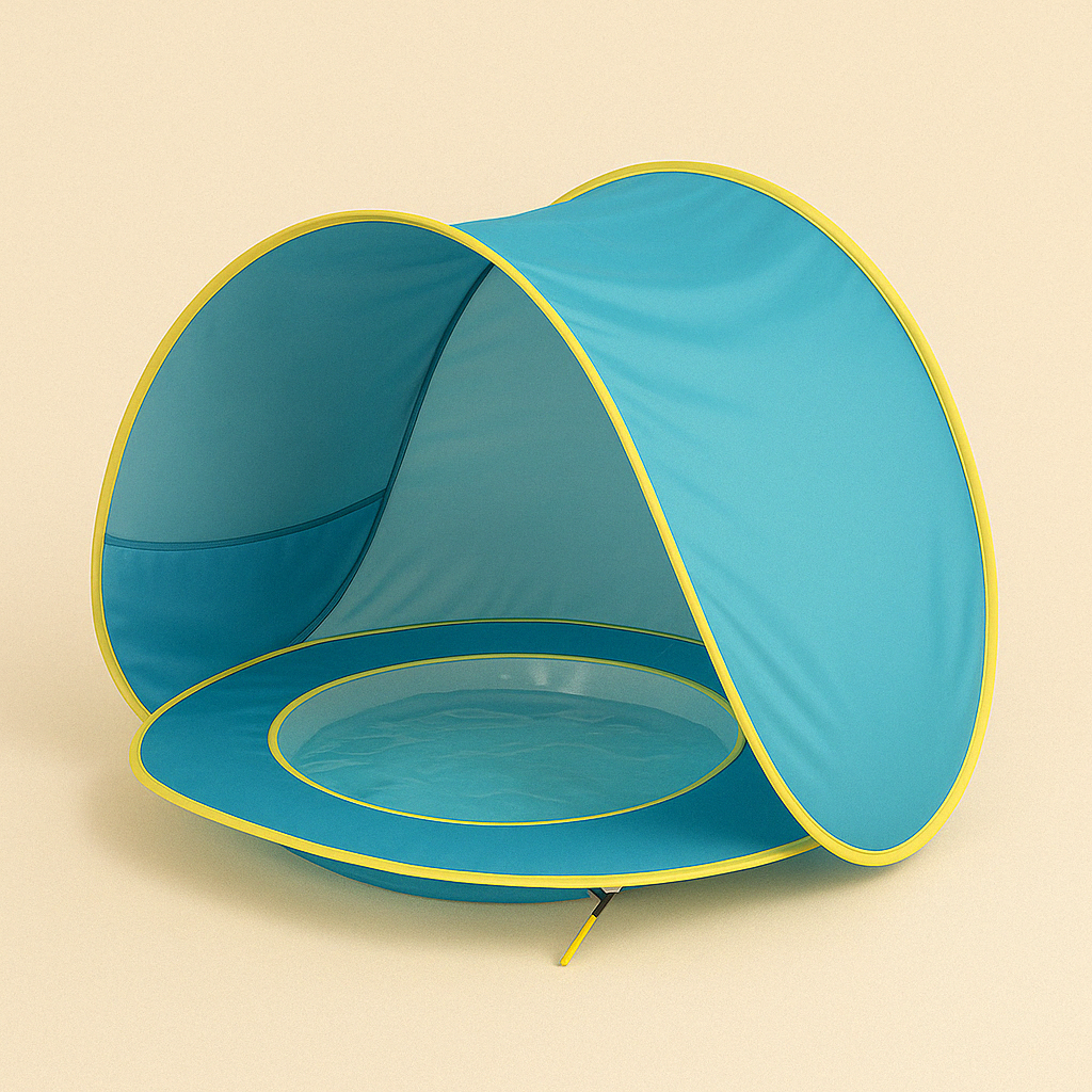Baby Beach Tent met Schaduw & Zwembad – Opvouwbaar UV-beschermend 3+