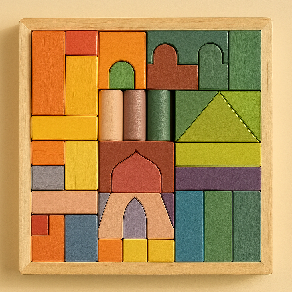 Grote Houten Regenboogblokken – Limoengroen | Montessori Blokken (4+)