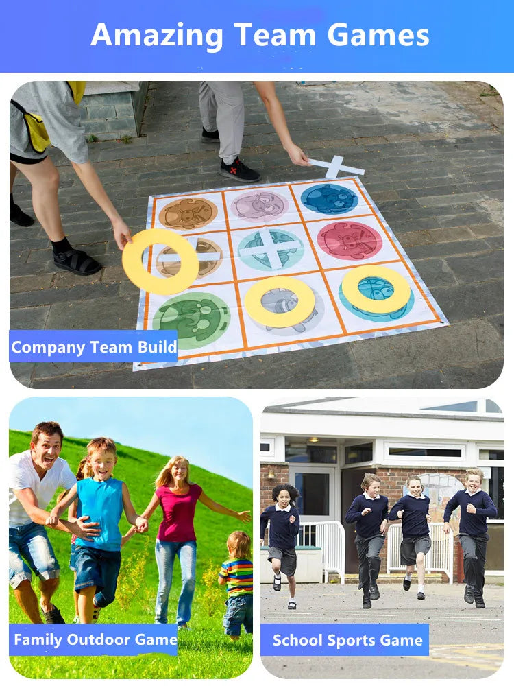Buiten Tic Tac Toe Spel – Gobang XXL Teamspel voor Kinderen & Events