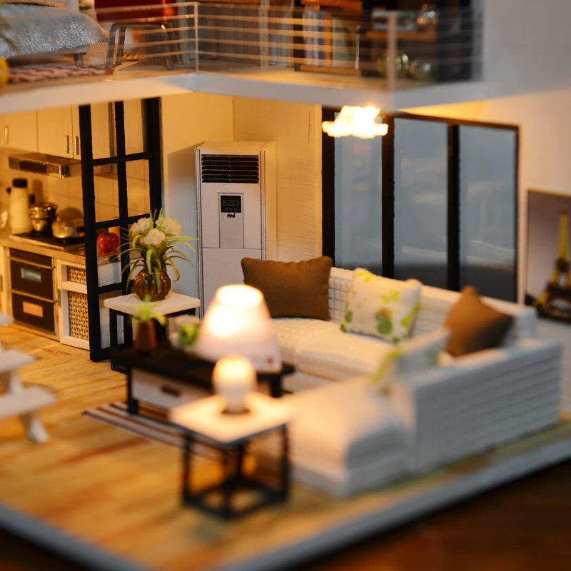 DIY Houten Poppenhuis met Meubels – Bouw Zelf Je Miniatuurhuis