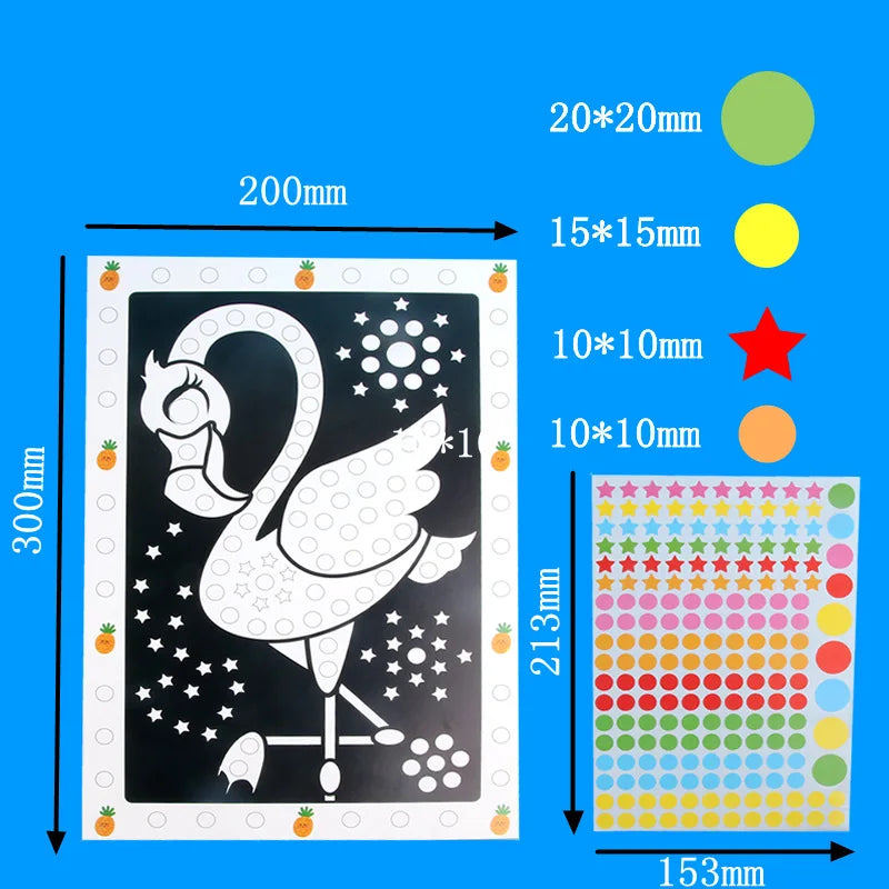 Dot Sticker Mozaïek Set – Creatief Plakplezier voor Kinderen 3-12 Jaar