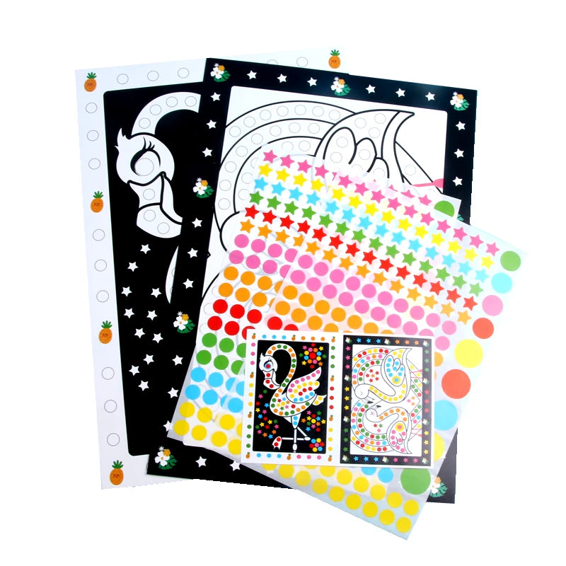 Dot Sticker Mozaïek Set – Creatief Plakplezier voor Kinderen 3-12 Jaar