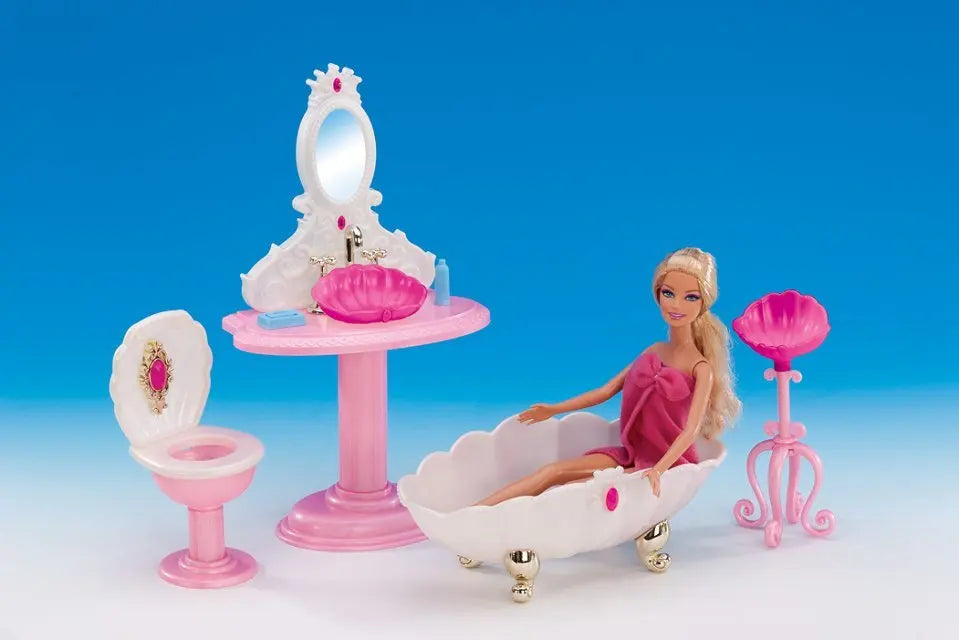 Barbie Strandstoel met Parasol – Accessoire voor Poppenhuis