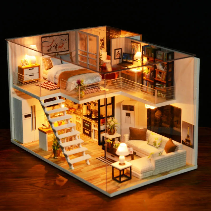 DIY Houten Poppenhuis met Meubels – Bouw Zelf Je Miniatuurhuis