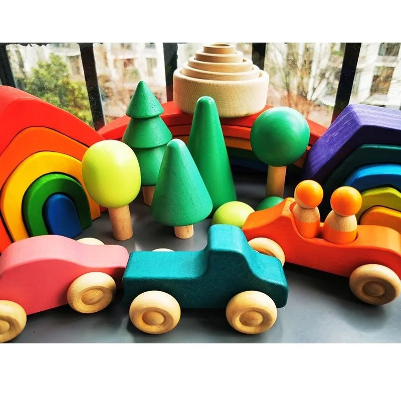 Montessori Houten Regenboog Stapelblokken – Duurzaam & Educatief