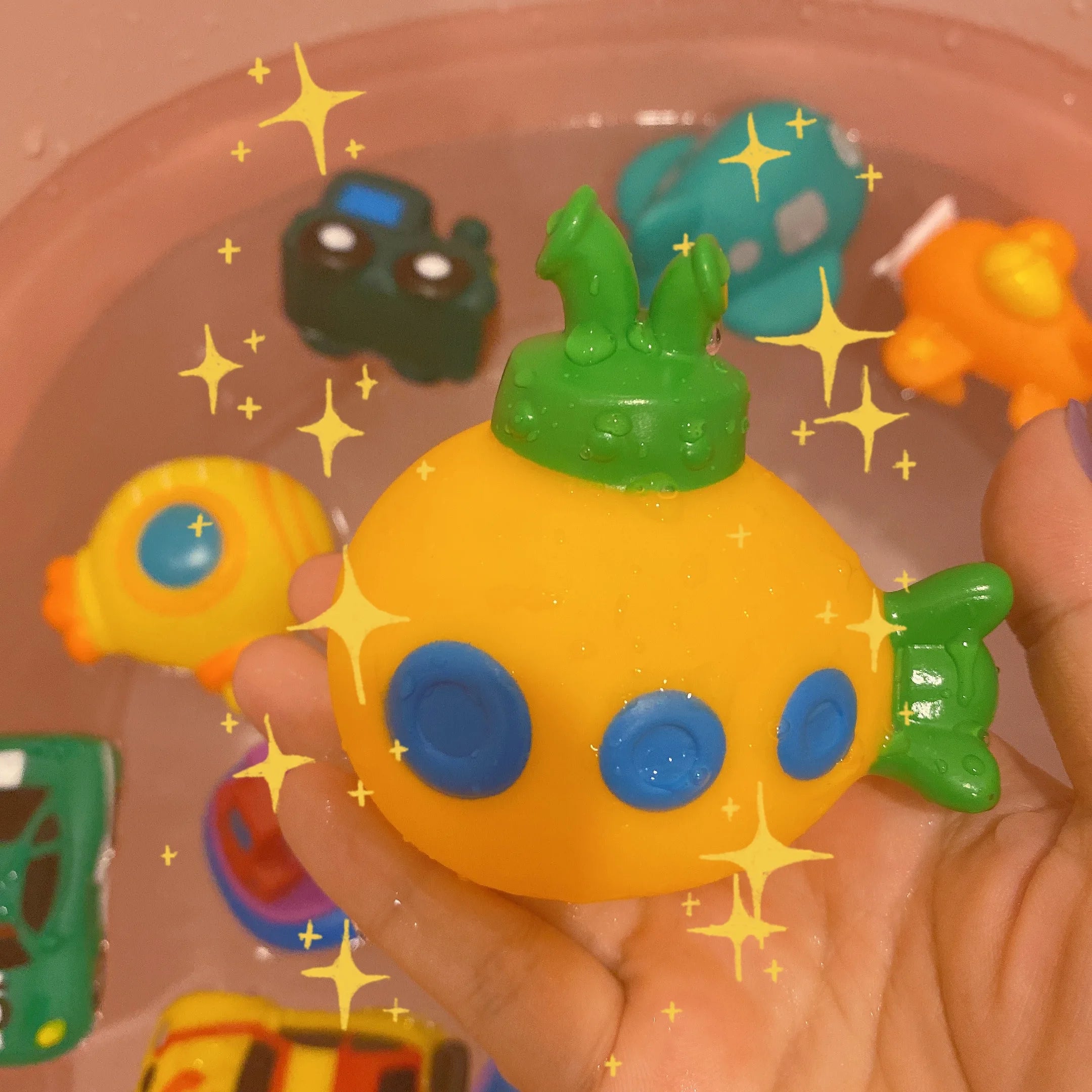 Babybadje Zwemwaterspeelgoed – Zachte Rubber Diertjes voor in Bad