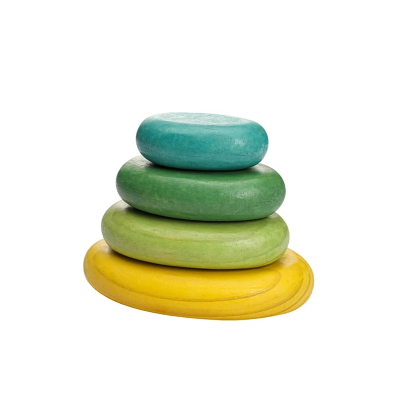 Montessori Houten Baby Bouwstenen – Veilig, Educatief & BPA-vrij