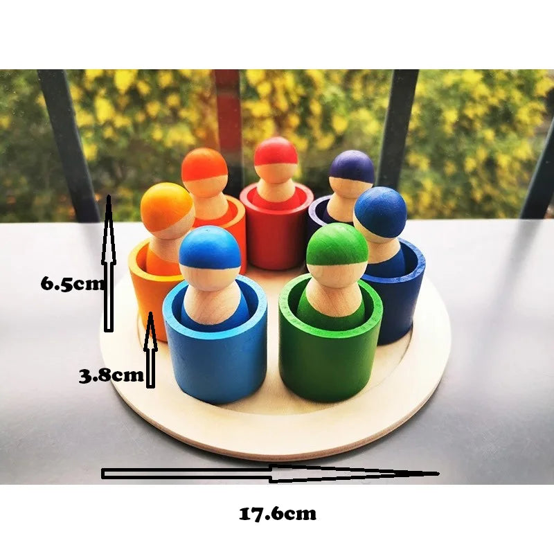 Montessori Houten Regenboog Stapelblokken – Duurzaam & Educatief