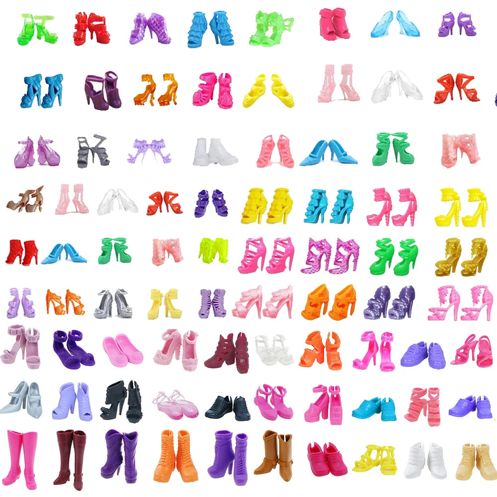 Barbie Poppenschoenen Hoge Hakken – Kristallen Schoenen 1:6