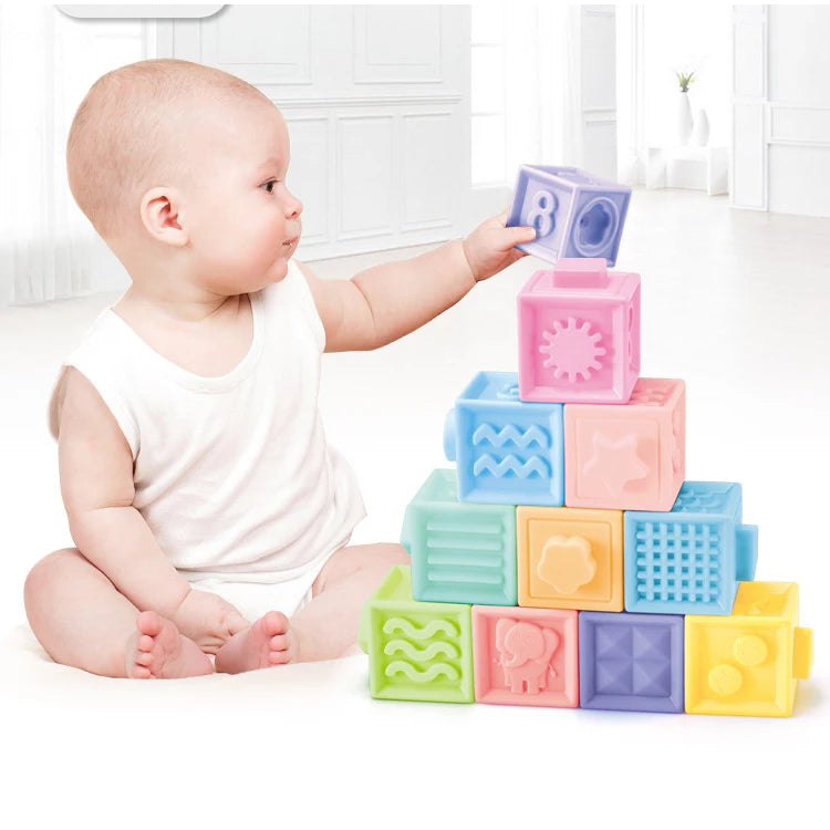Baby Blokken – Zachte Educatieve Kubussen voor Baby's (14m+)