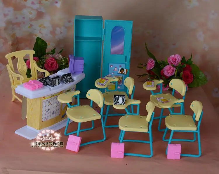 Barbie Strandstoel met Parasol – Accessoire voor Poppenhuis