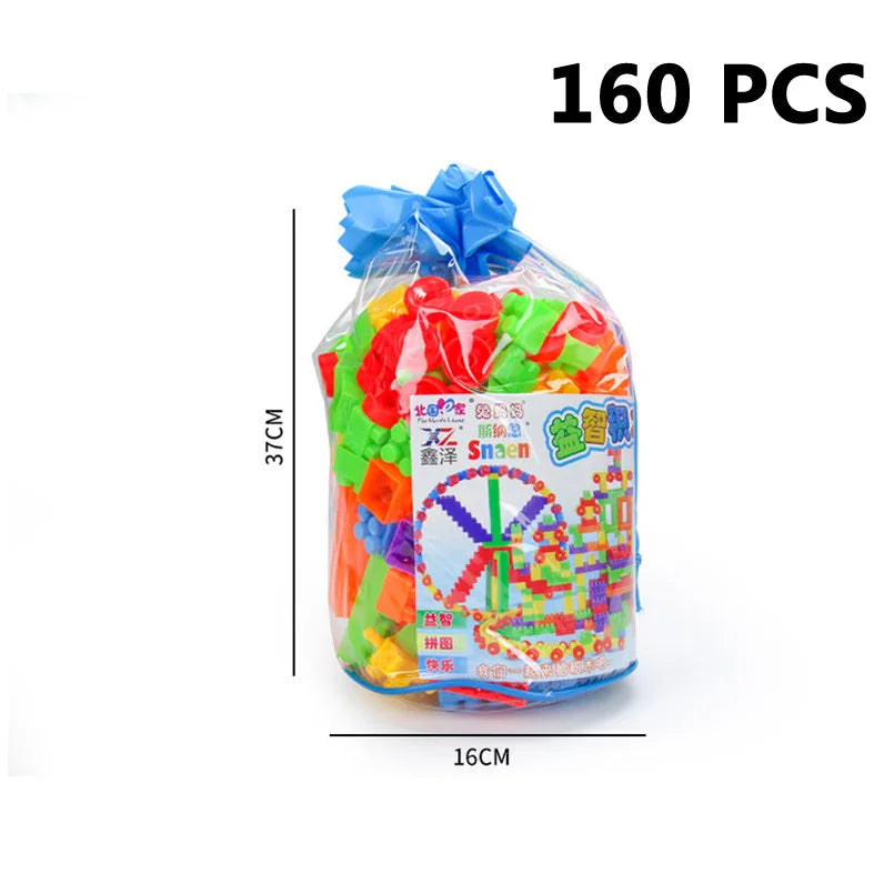 160 Stuks Bouwstenen โ LEGO Compatibel Speelgoed (ABS Plastic)
