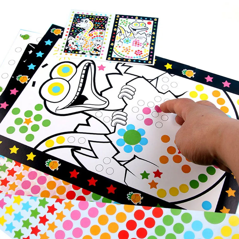 Dot Sticker Mozaïek Set – Creatief Plakplezier voor Kinderen 3-12 Jaar