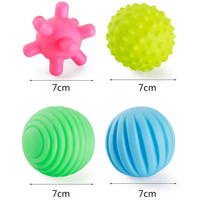 Montessori Babyballen – Zacht Rubber Speelgoed – 6+ Maanden