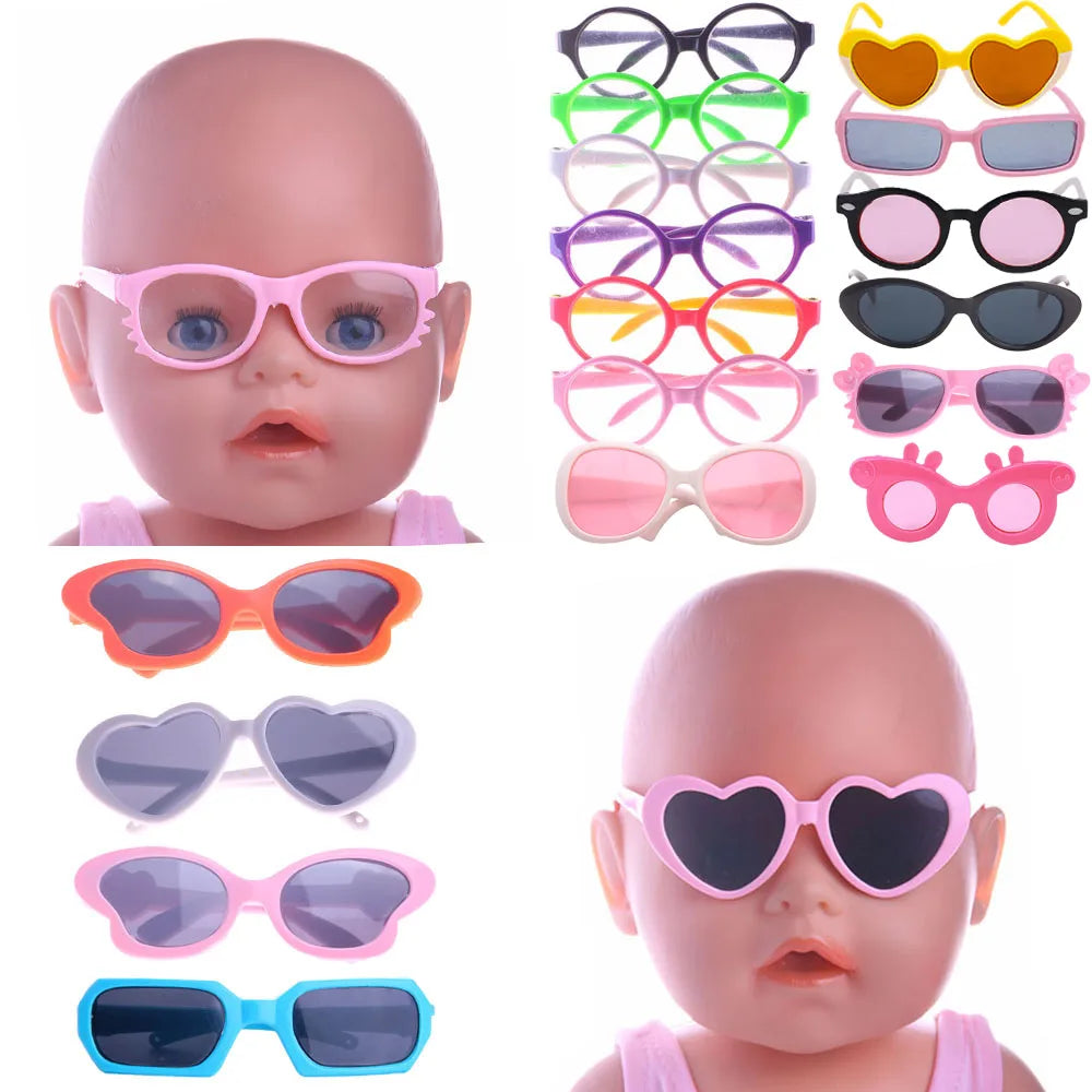 Poppenbril Set 10 Kleuren – Accessoires voor 18 Inch & 43 cm Poppen