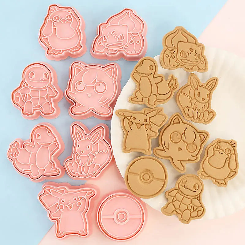 Pokémon Koekjesvormen – Set van 6 | Bakvormen voor Kinderen & Fans