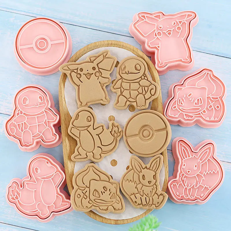 Pokémon Koekjesvormen – Set van 6 | Bakvormen voor Kinderen & Fans