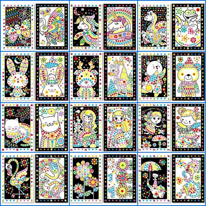 Dot Sticker Mozaïek Set – Creatief Plakplezier voor Kinderen 3-12 Jaar