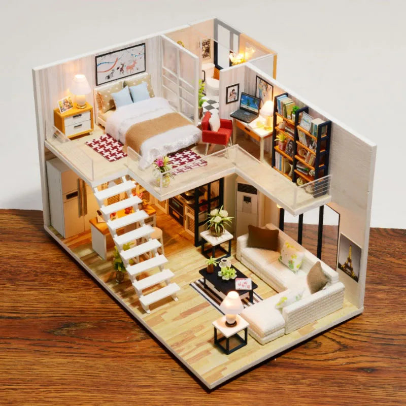 DIY Houten Poppenhuis met Meubels – Bouw Zelf Je Miniatuurhuis
