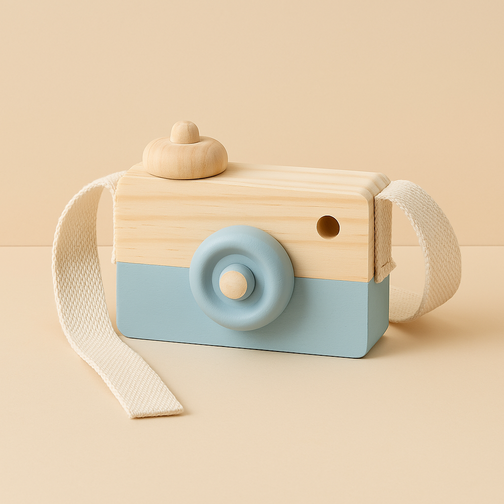 Houten Babycamera Speelgoed – Montessori Fantasiespel vanaf 3 Jaar