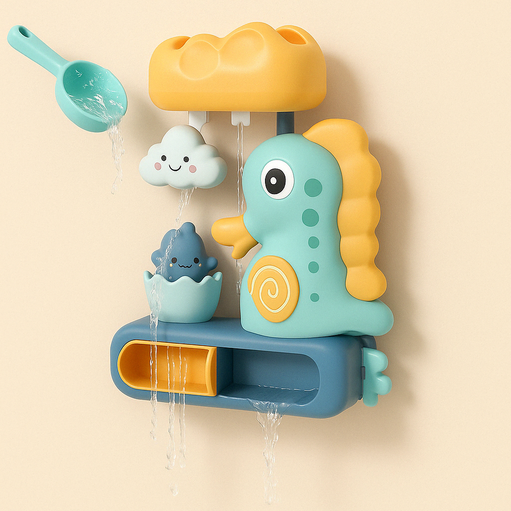 Douche Peddel Badspeelgoed – Waterpomp voor Baby & Peuter (0-6 jaar)