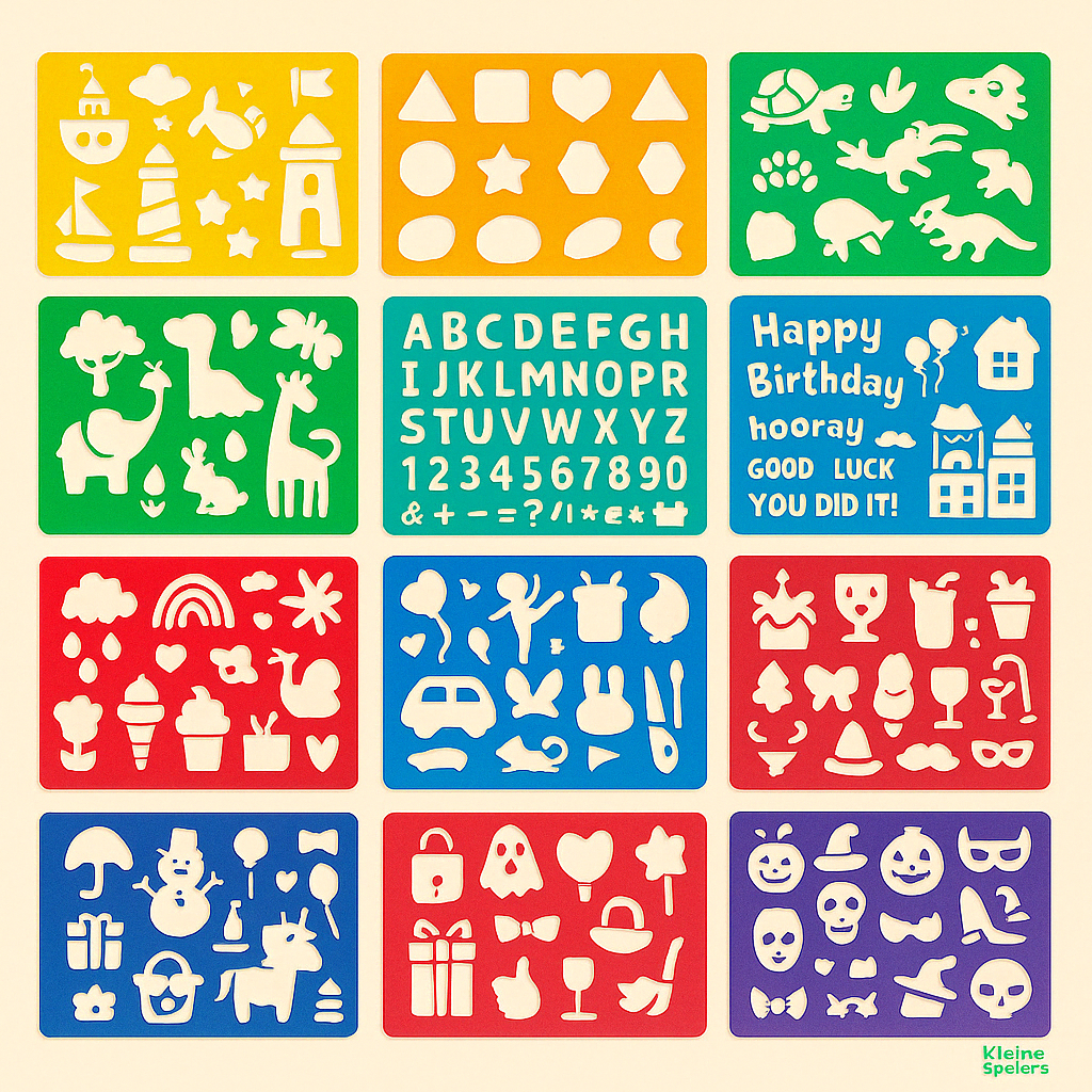 Tekenstencils Kinderen – 300+ Patronen Educatieve Tekenset 3+ Jaar