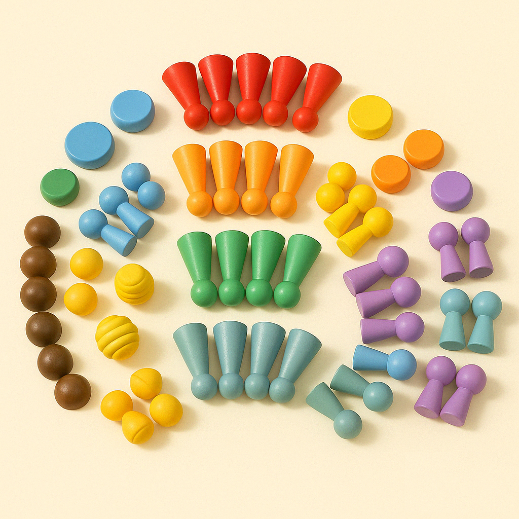 Montessori Houten Bouwblokken – Creatieve Losse Onderdelen (3+ jaar)