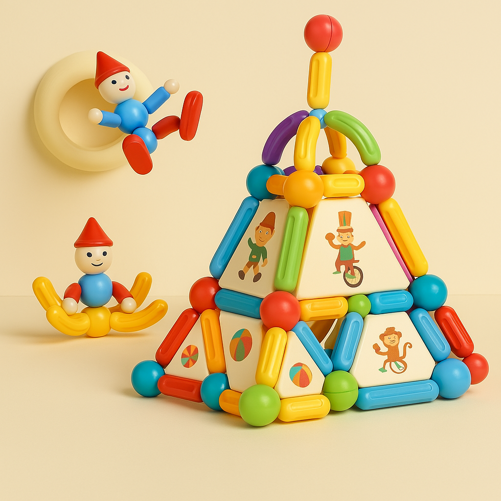 Romboss Magnetische Bouwstenen – Educatief Constructiespeelgoed 4+