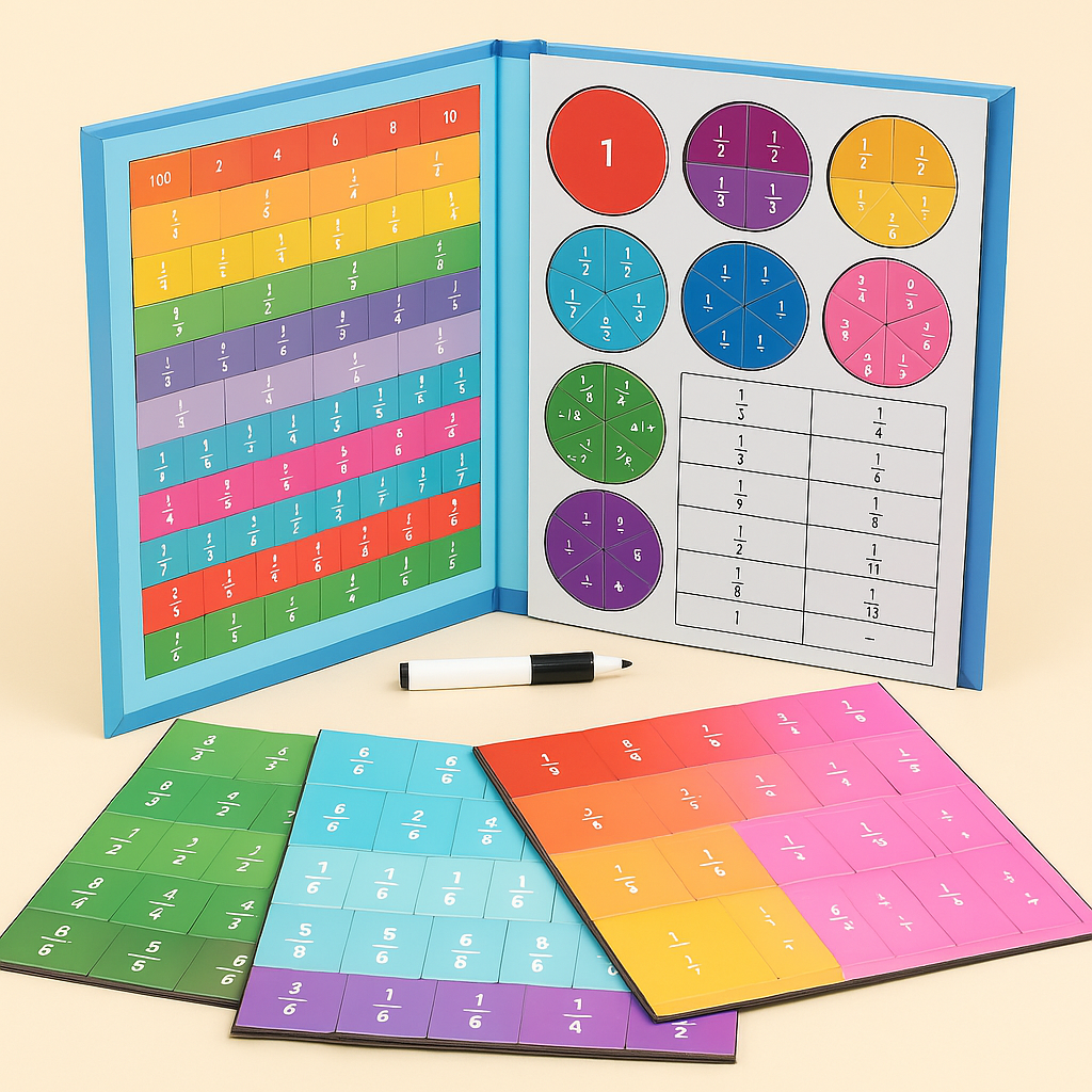 Magnetische Fractiepuzzel – Montessori Wiskundespel (3-12 jaar)