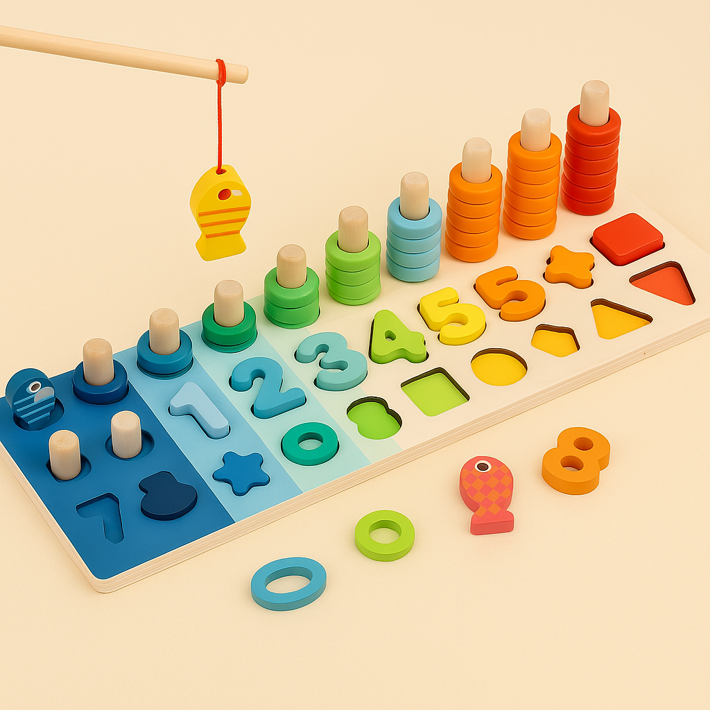 Montessori Wiskundespeelgoed – Magnetisch Hout (3-12 jaar)