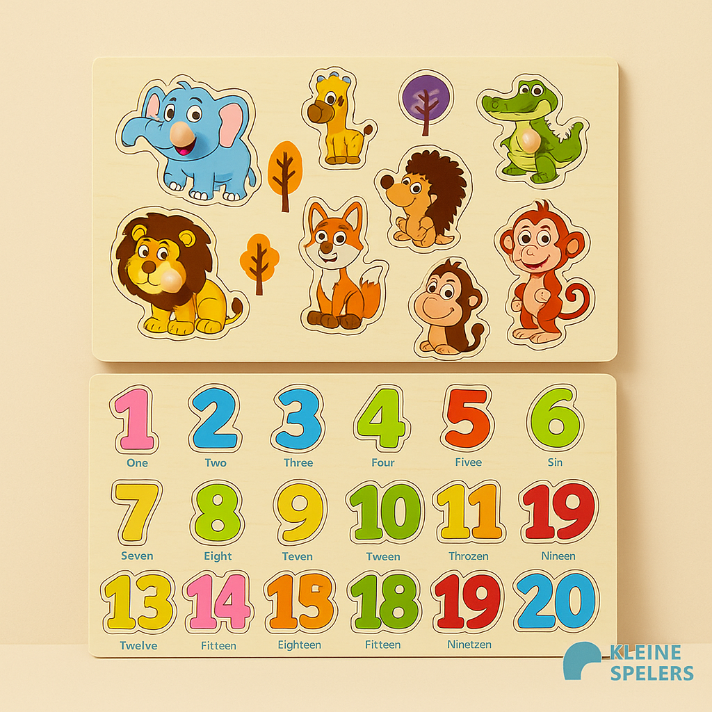 Montessori Houten Puzzel voor Baby’s – Peg Speelgoed (1-3 jaar)