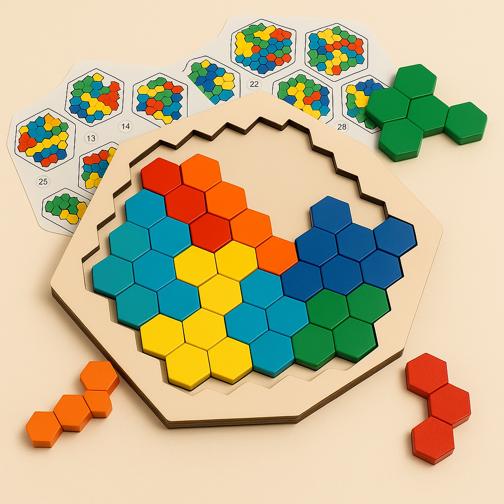 Montessori 3D Tangram – Houten Puzzel voor Kinderen van 3-6 Jaar