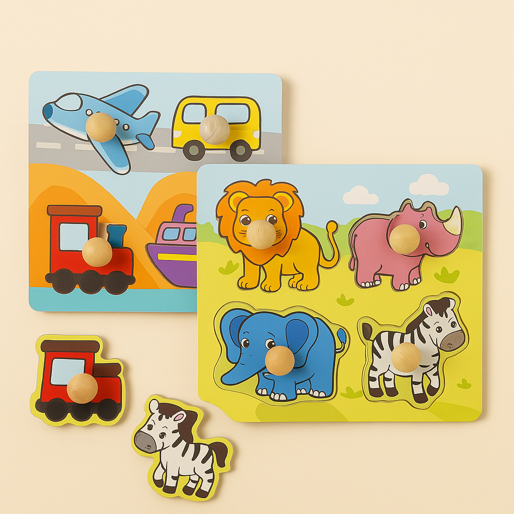 Montessori Houten Puzzel – Leren voor Baby’s & Peuters (1-4 jaar)