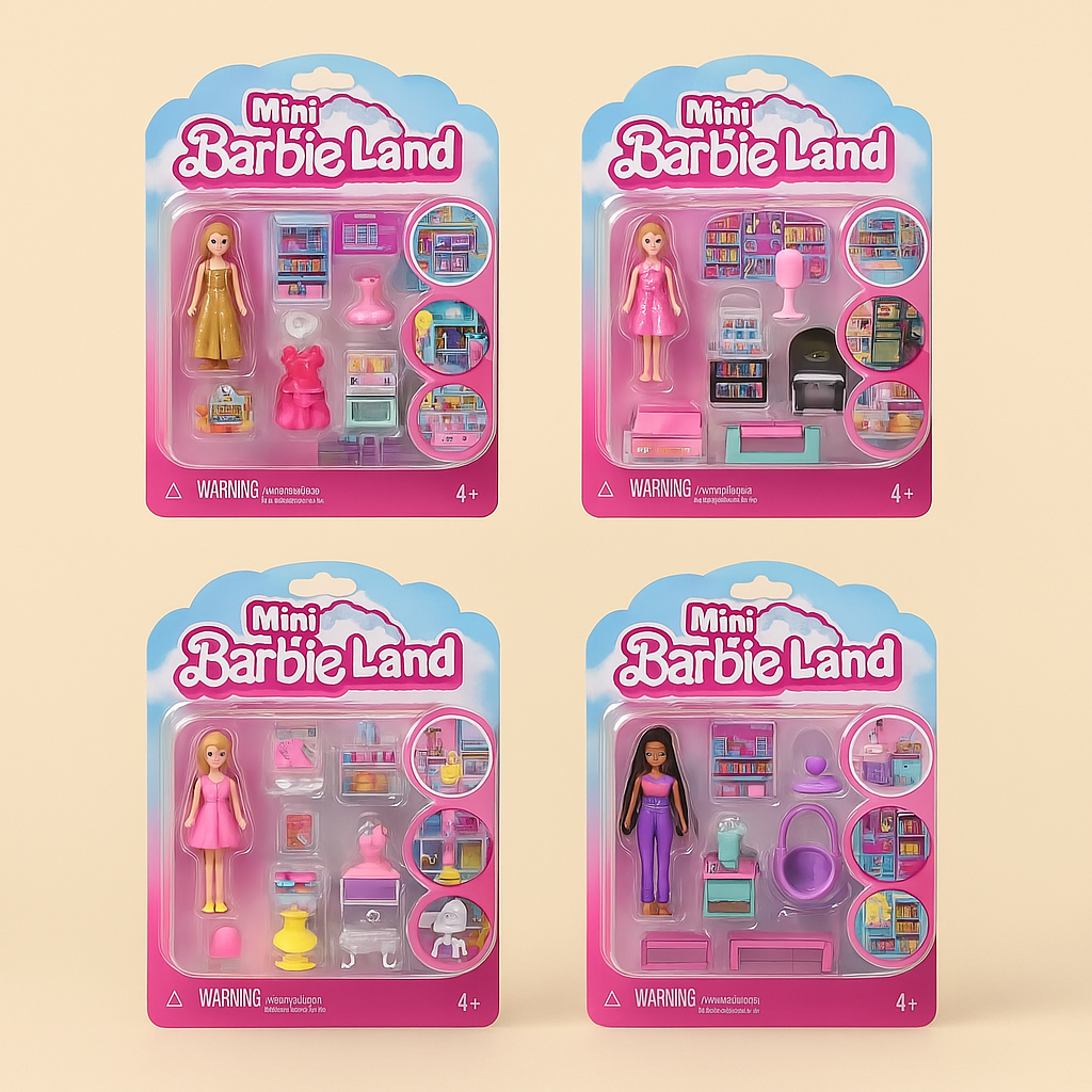 Mini BarbieLand Pop – 3.8 cm Barbie in 1/6 Schaal voor Verzamelaars