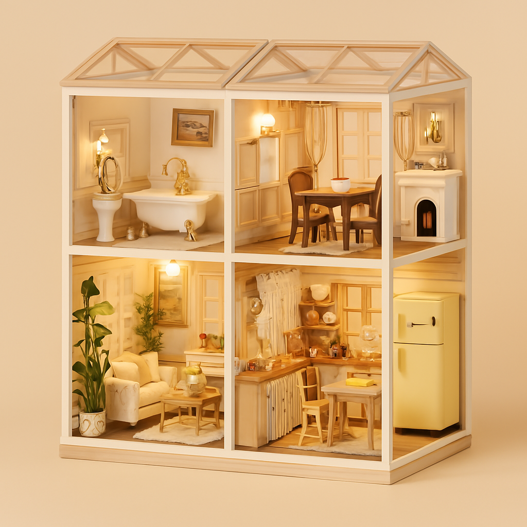 Robotime DIY Miniatuur Poppenhuiskit – Tuinhuis Bouwpakket 12+