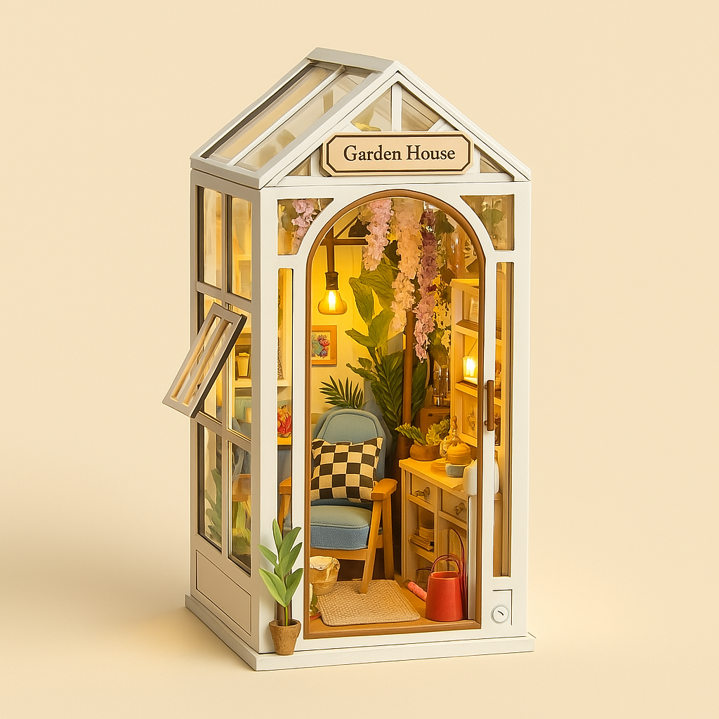 Robotime DIY Tuinhuis – Rolife Book Nook Miniatuur Bouwpakket